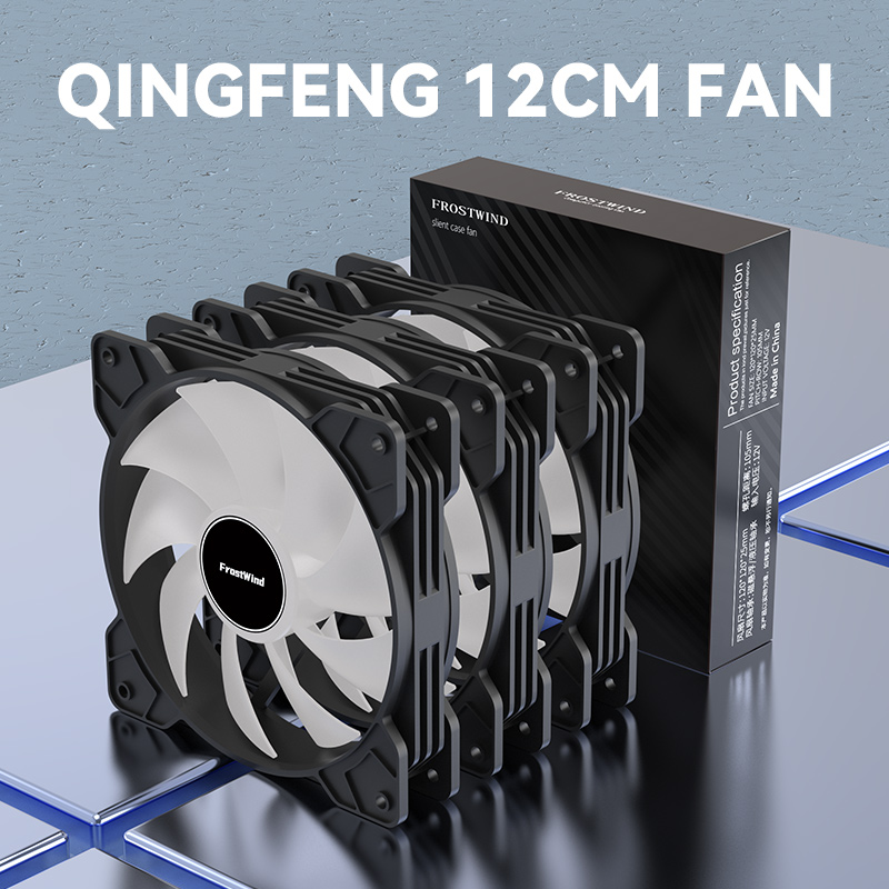Gpu Cooler - Ventilador de chassi SilentEdge12v 12cm, ventilador