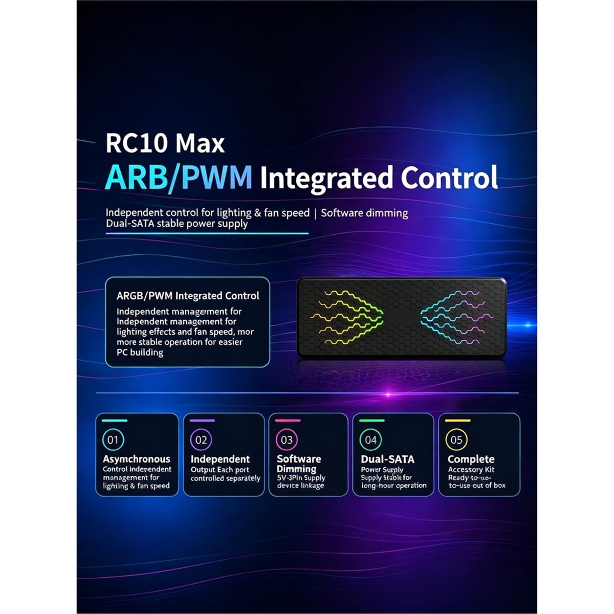 RC10max Hub ARGB para Gabinete - Case Fan avaliação e preço