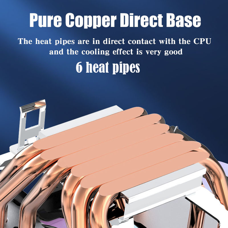 Cooler de cpu com 6 tubos de c - Cpu Cooler avaliação e preço