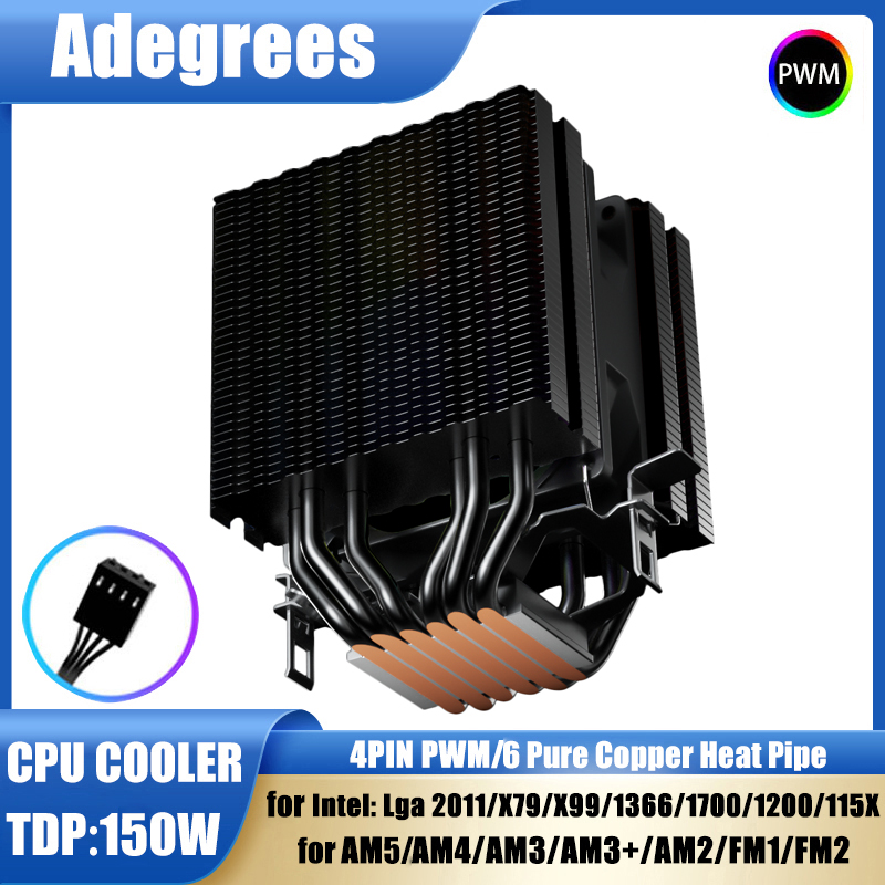 6 tubos de calor cpu cooler de - Cpu Heatsink avaliação e preço