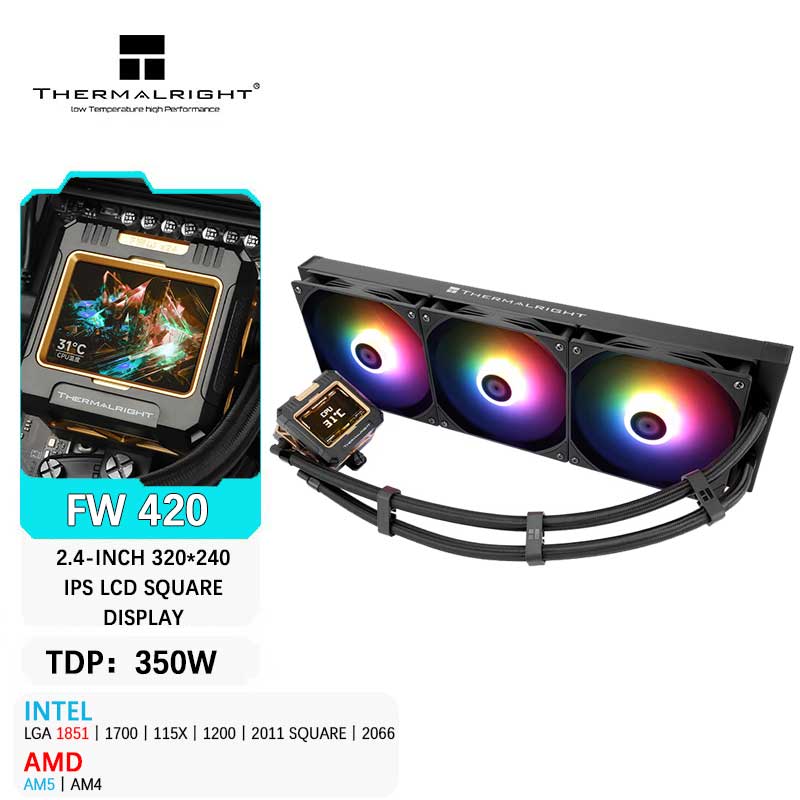 Thermalright fw 420 tudo-em-um - Aio Liquid Cooler avaliação e preço
