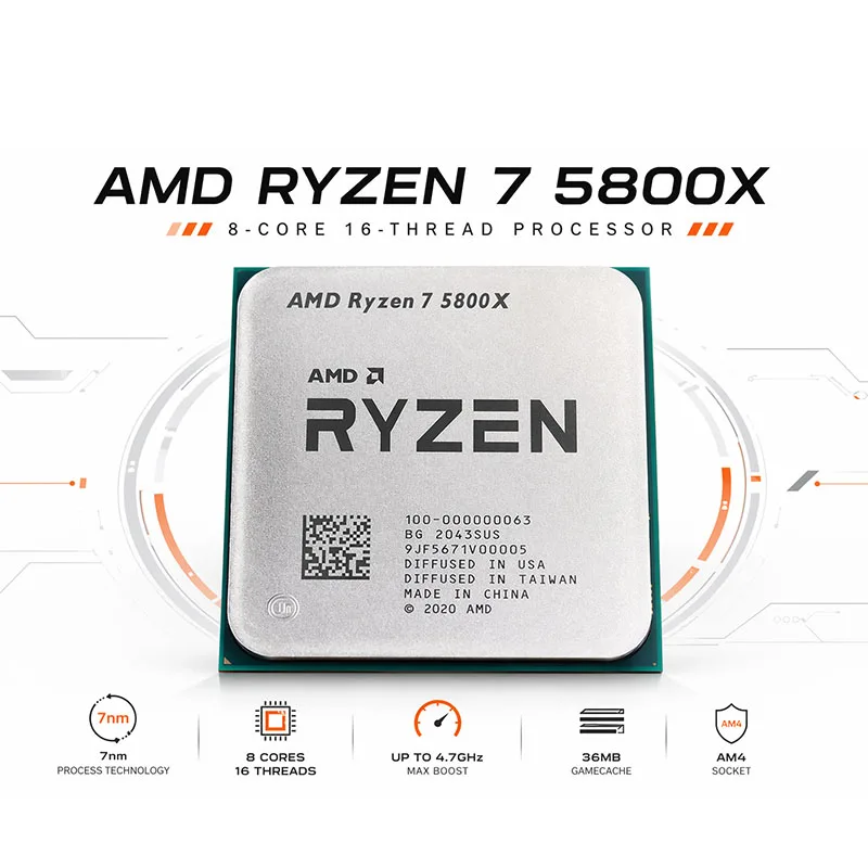 Processador AMD Ryzen 7 5800X  - Cpu Fan avaliação e preço